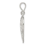 Sterling Silver 925 Polished Filigree Heart Pendant with Anti-Tarnish Finish