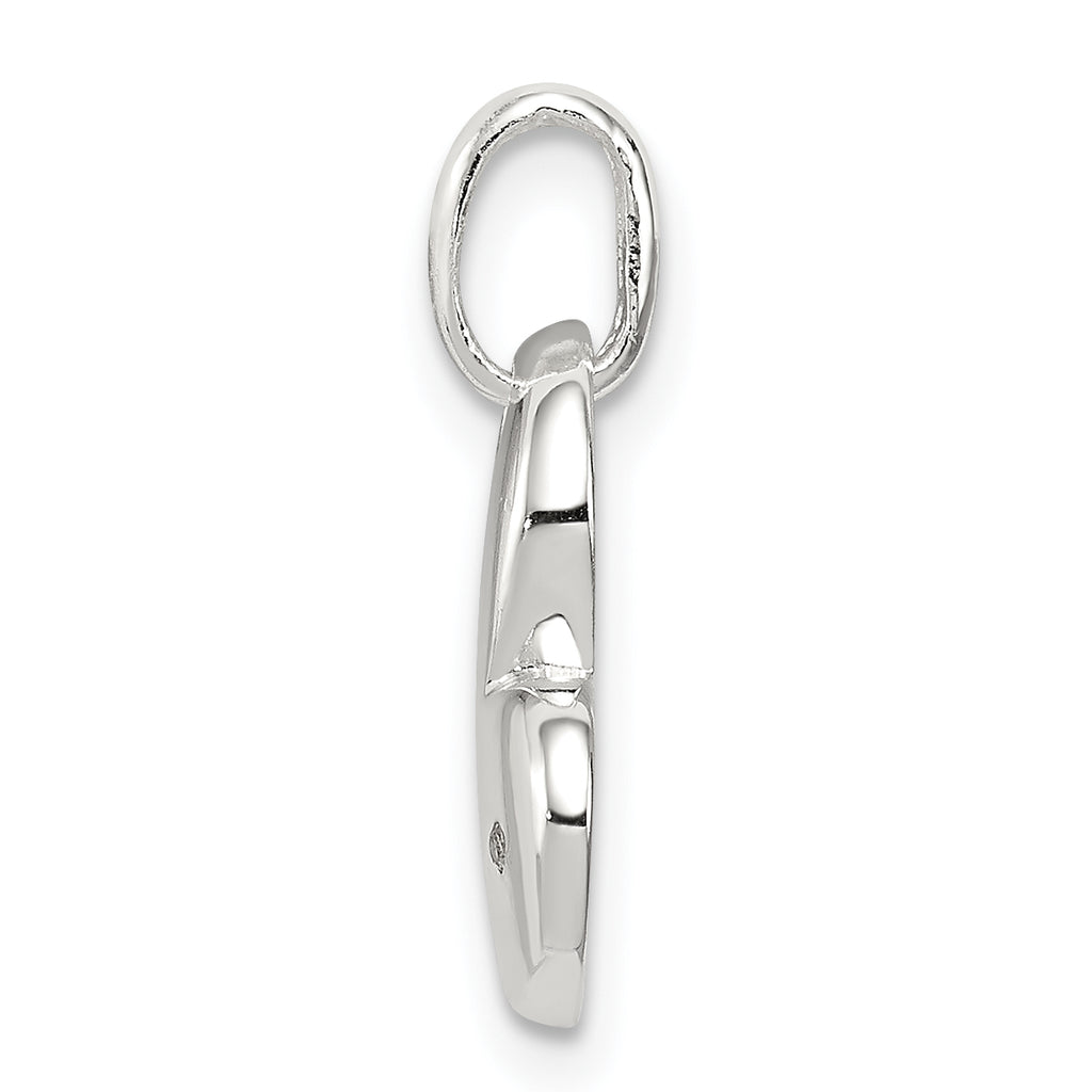 Sterling Silver 925 Polished Diamond Heart Pendant Anti-Tarnish Elegant Design