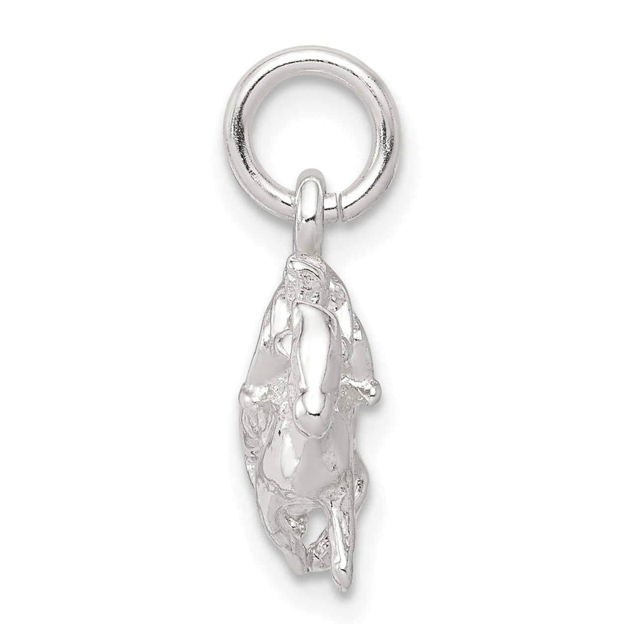 Sterling Silver 925 Horse Rider Charm 3D Polished Anti-Tarnish Secondary image