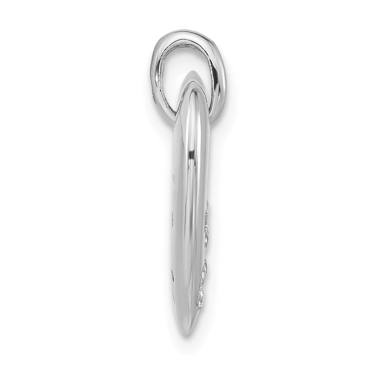 Sophia Jewelers Sterling Silver CZ Heart Pendant with Polished Finish Elegance