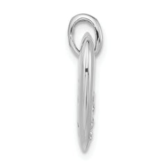 Sophia Jewelers Sterling Silver CZ Heart Pendant with Polished Finish Elegance