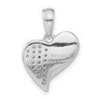 Sophia Jewelers 925 Sterling Silver CZ Heart Pendant Polished Elegance