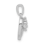 Sophia Jewelers Sterling Silver CZ Heart Pendant for Women