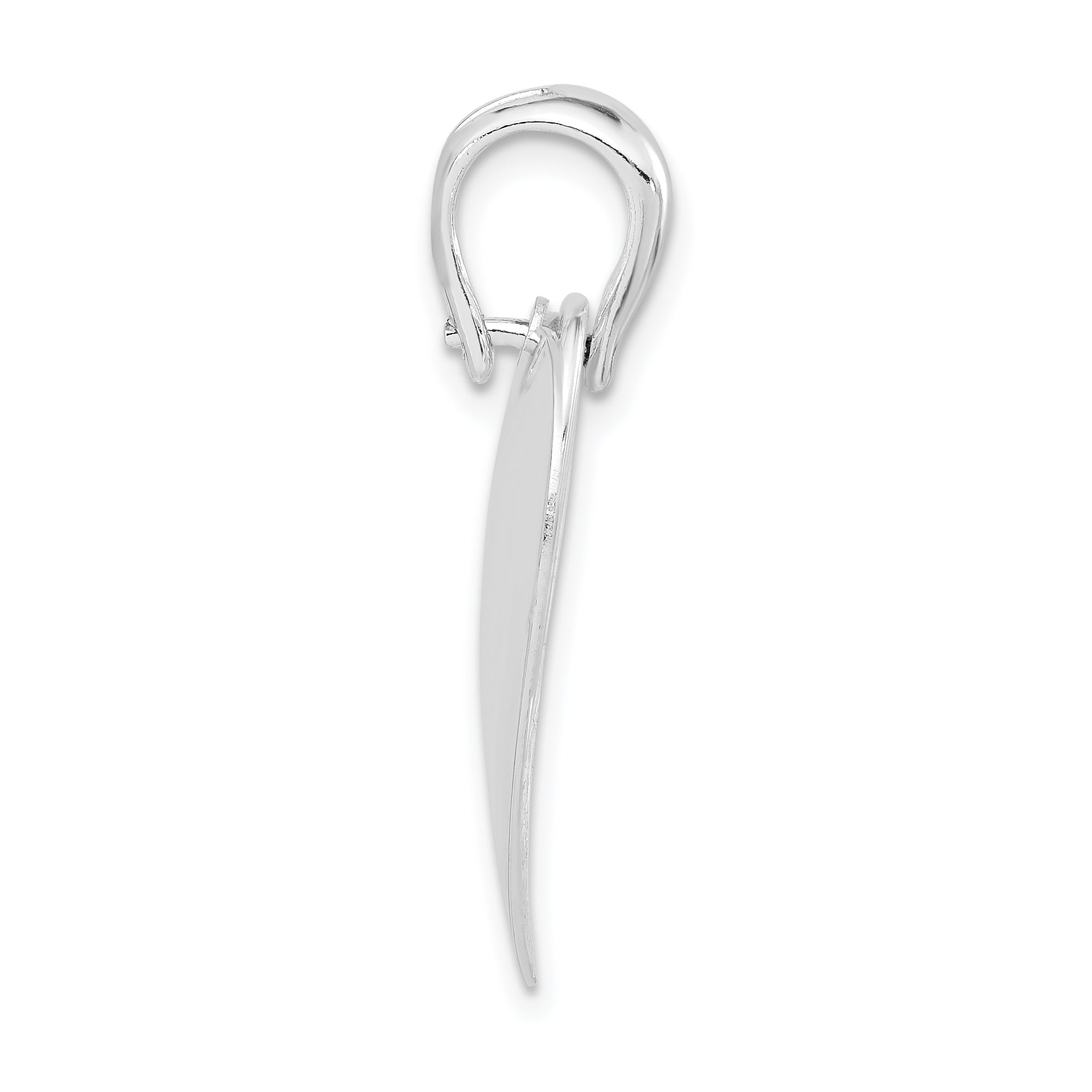 Sophia Jewelers Sterling Silver 925 Heart Pendant with Polished Textured Finish