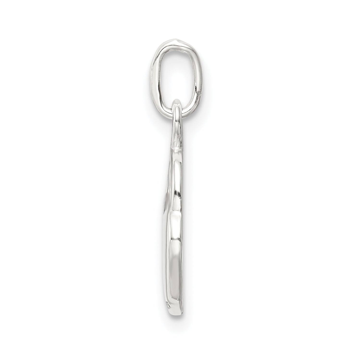 Sterling Silver 925 Heart Lock Charm with Polished Anti-Tarnish Finish