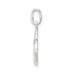 Sterling Silver 925 Heart Lock Charm with Polished Anti-Tarnish Finish