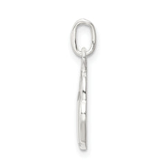 Sterling Silver 925 Heart Lock Charm with Polished Anti-Tarnish Finish