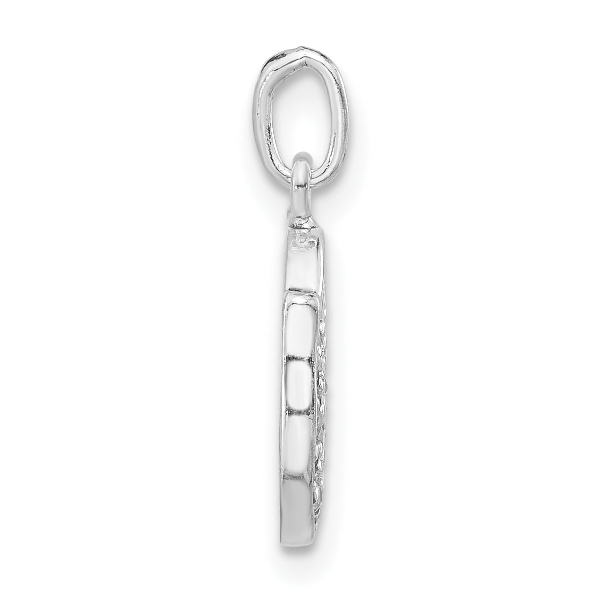 925 Sterling Silver CZ Key Lock Charm Pendant with Polished Elegant Finish Secondary image