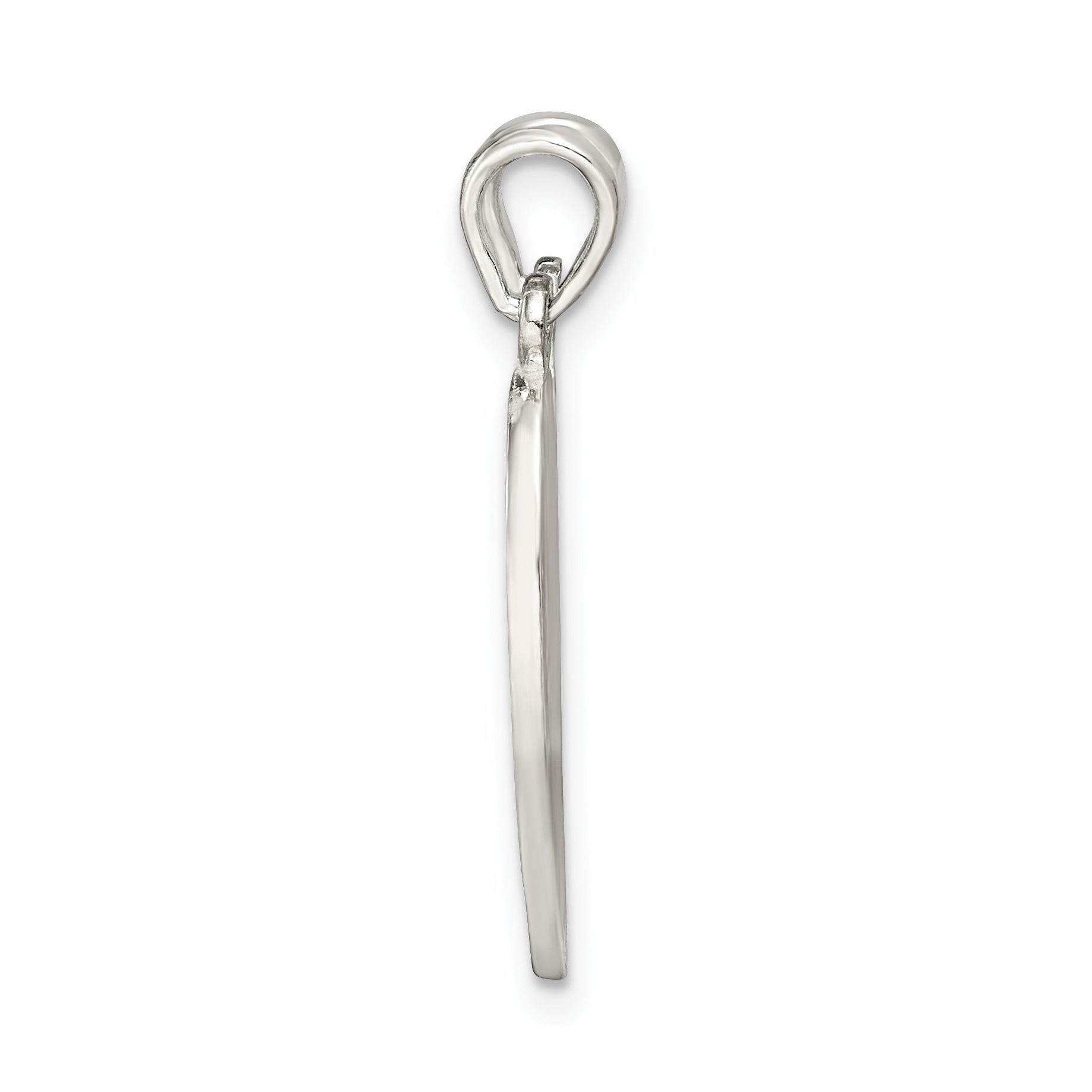 Sterling Silver 925 Best Friends Heart Pendant with Polished Finish