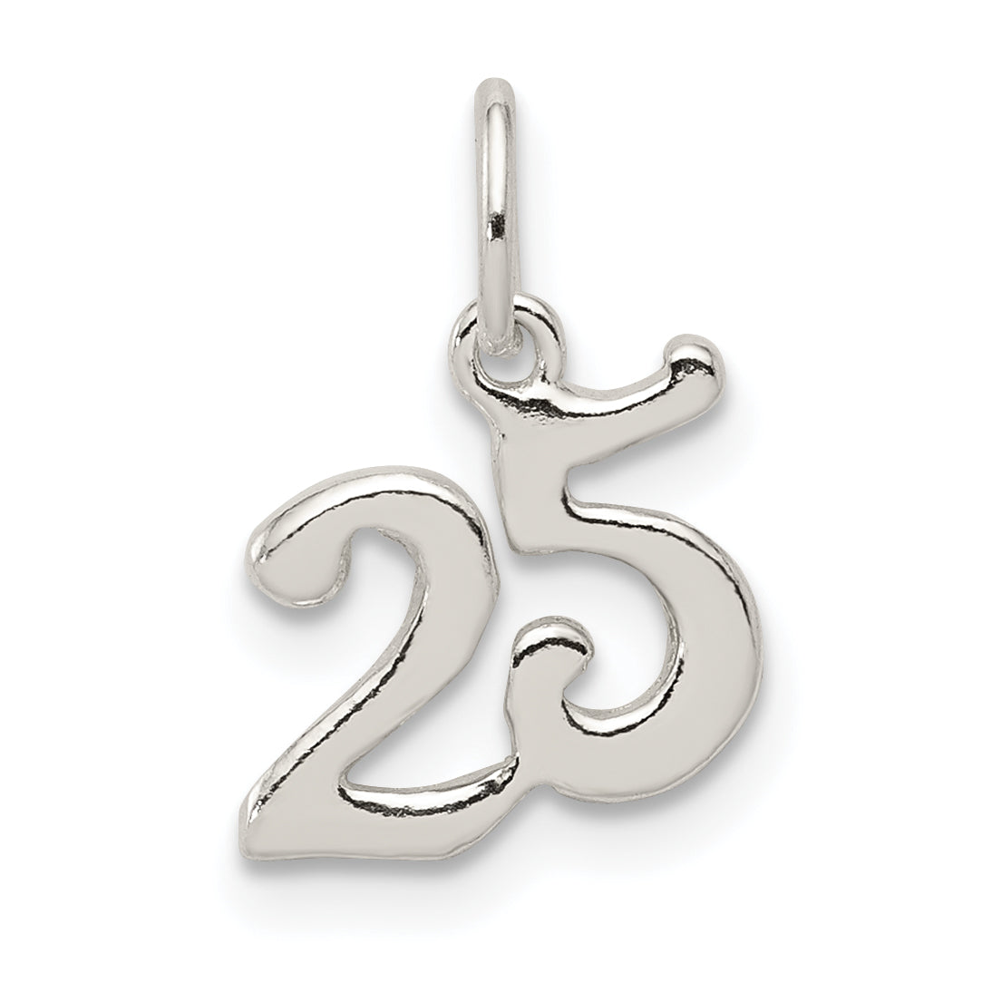 Sterling Silver Polished 25 Charm Main image