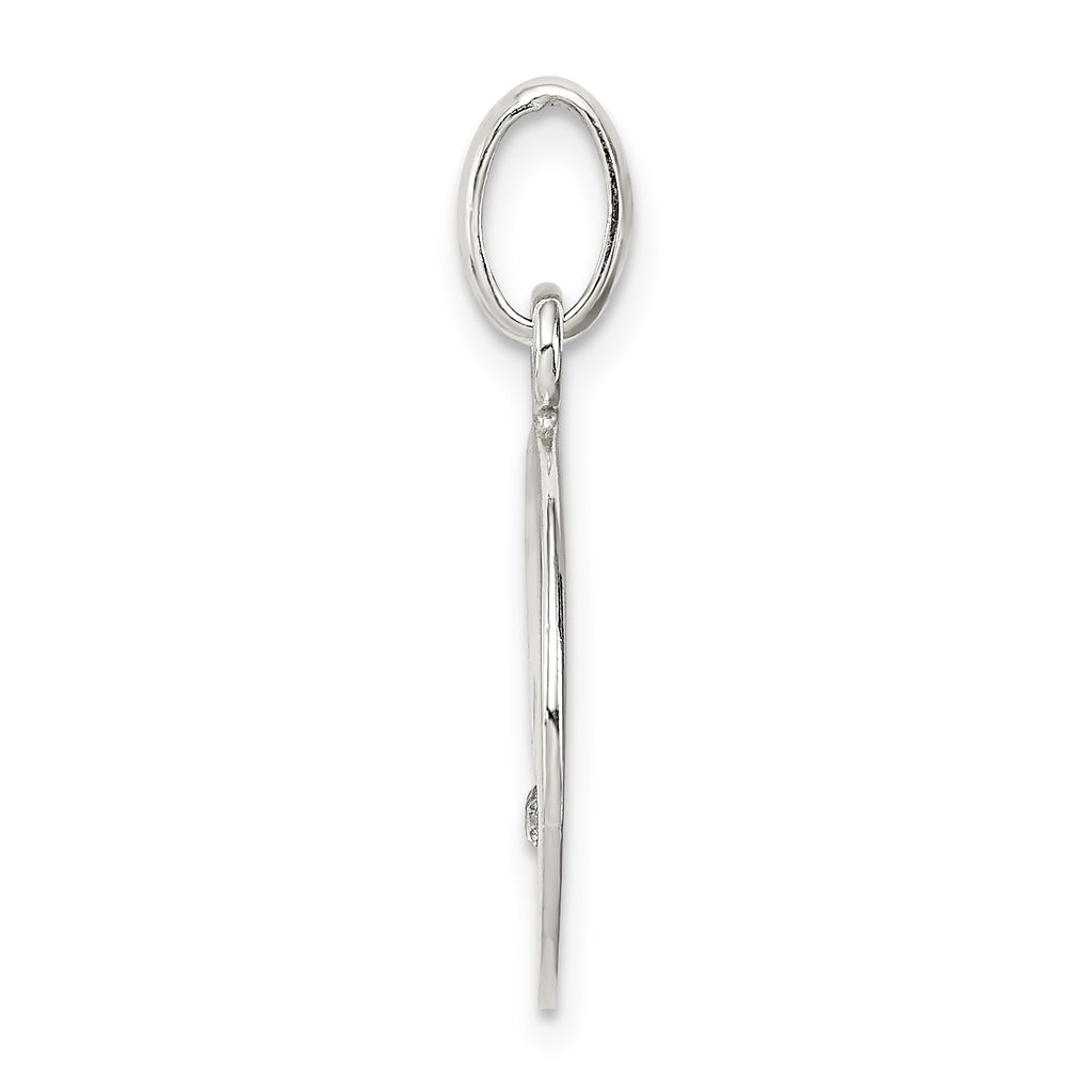 Sterling Silver 925 LOVE CZ Charm with Polished Diamond-Cut Elegance