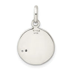 Sterling Silver 925 LOVE CZ Charm with Polished Diamond-Cut Elegance