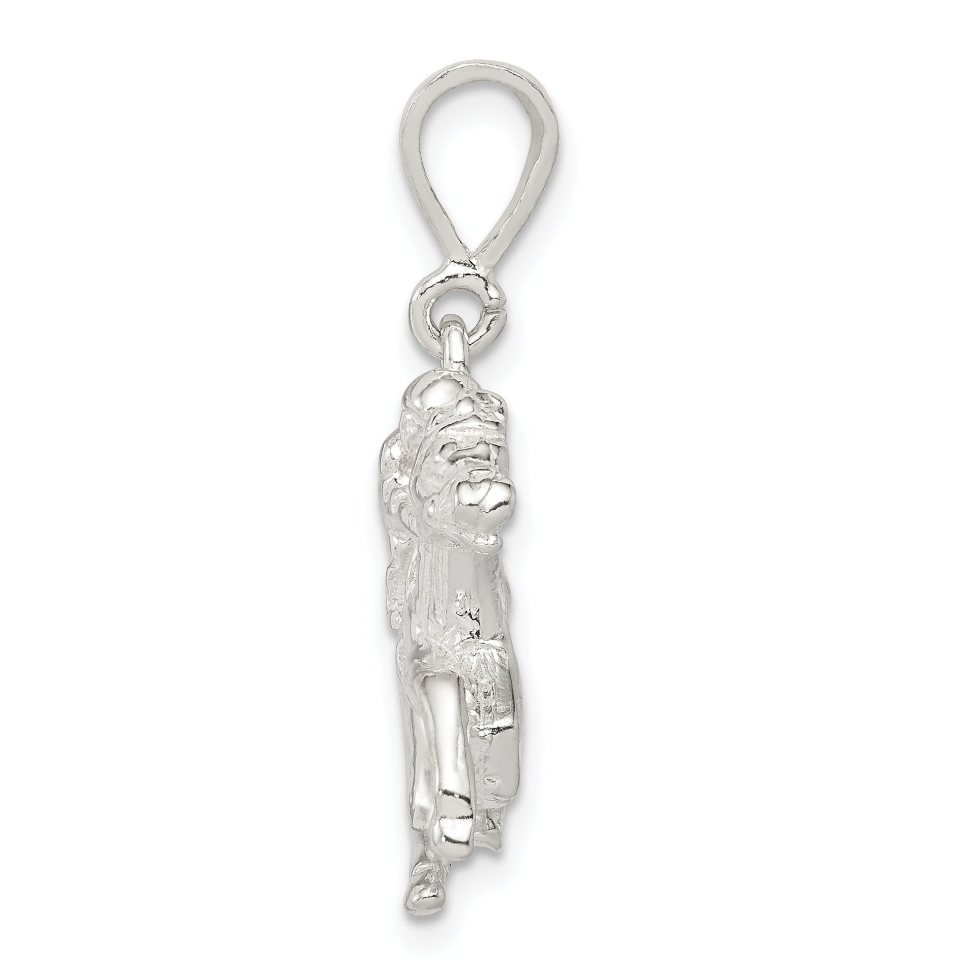 Sterling Silver 925 Race Horse Charm with Anti-Tarnish Polished Finish