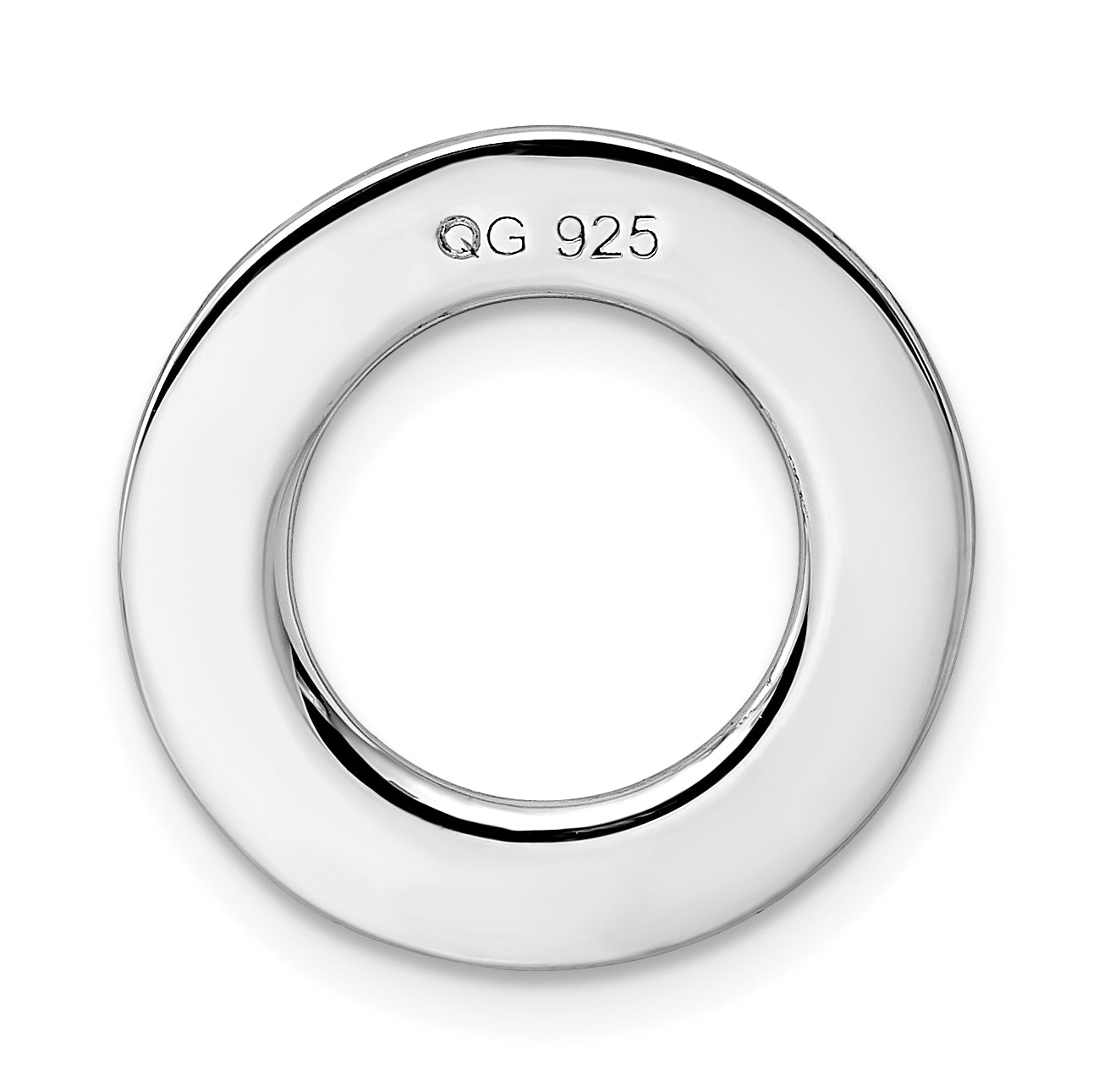 Sterling Silver 925 Polished Pendant with Rhodium-Plated Dream Charm