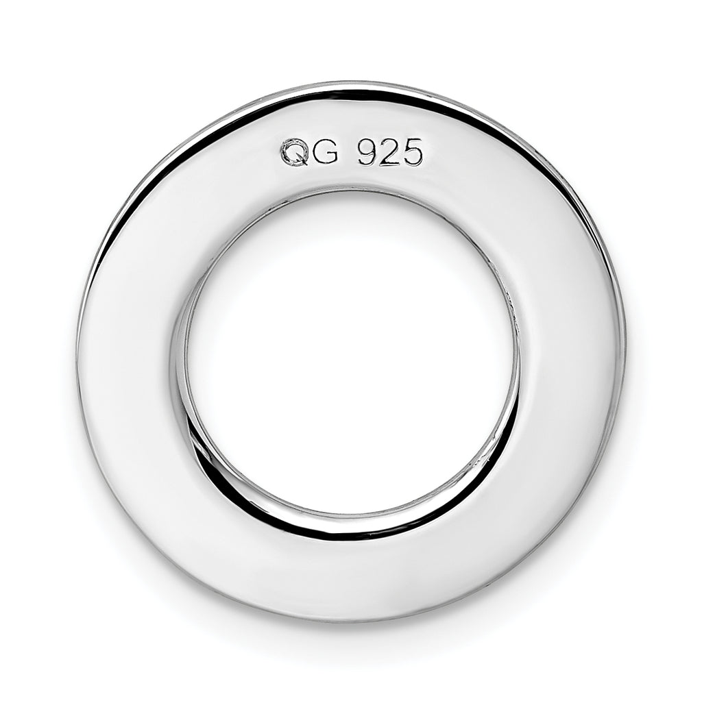 Sterling Silver 925 Polished Pendant with Rhodium-Plated Dream Charm