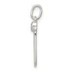 Sterling Silver 925 Polished Footprint CZ Charm by Sophia Jewelers