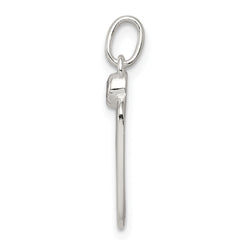 Sterling Silver 925 Polished Footprint CZ Charm by Sophia Jewelers