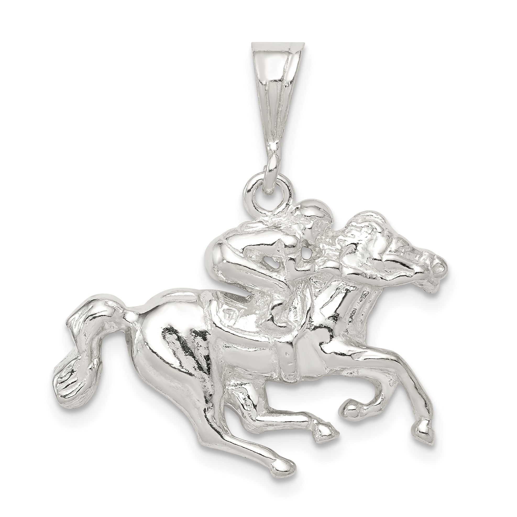 Sterling Silver Race Horse Charm Main image
