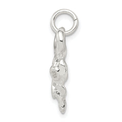 Sterling Silver 925 Men's Skull Charm with Polished Anti-Tarnish Finish
