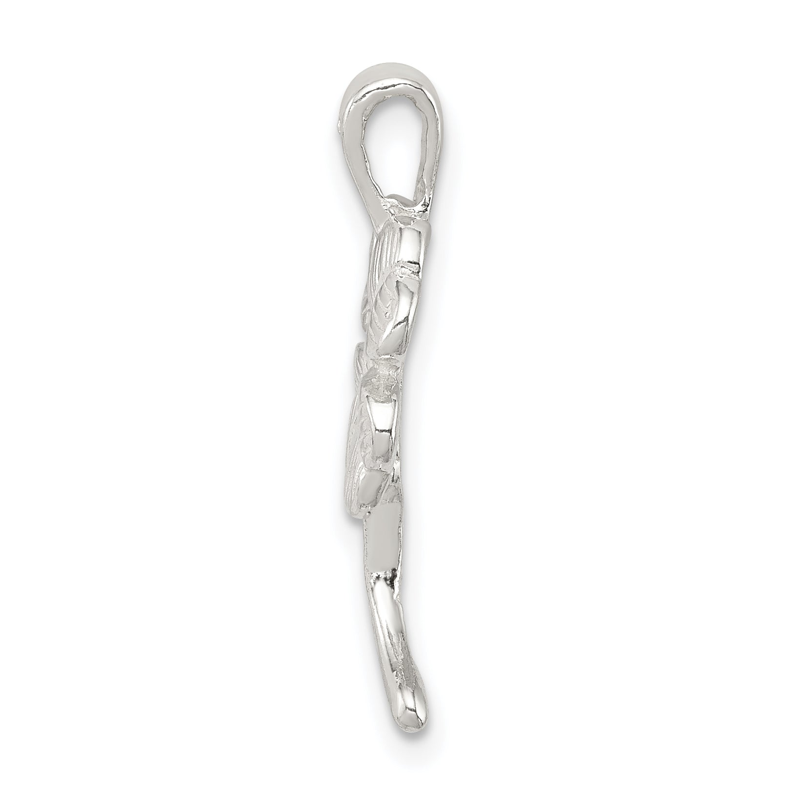 Sophia Jewelers 925 Sterling Silver Polished 4-Leaf Clover Charm