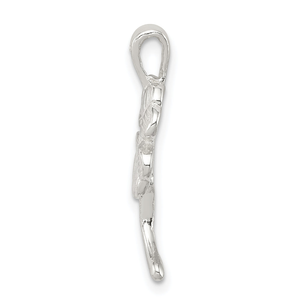 Sophia Jewelers 925 Sterling Silver Polished 4-Leaf Clover Charm