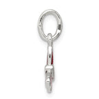 Sophia Jewelers Sterling Silver Enamel Butterfly Charm Polished Elegance