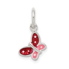 Sophia Jewelers Sterling Silver Enamel Butterfly Charm Polished Elegance