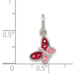 Sophia Jewelers Sterling Silver Enamel Butterfly Charm Polished Elegance