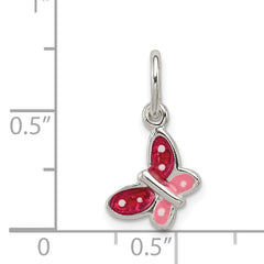 Sophia Jewelers Sterling Silver Enamel Butterfly Charm Polished Elegance