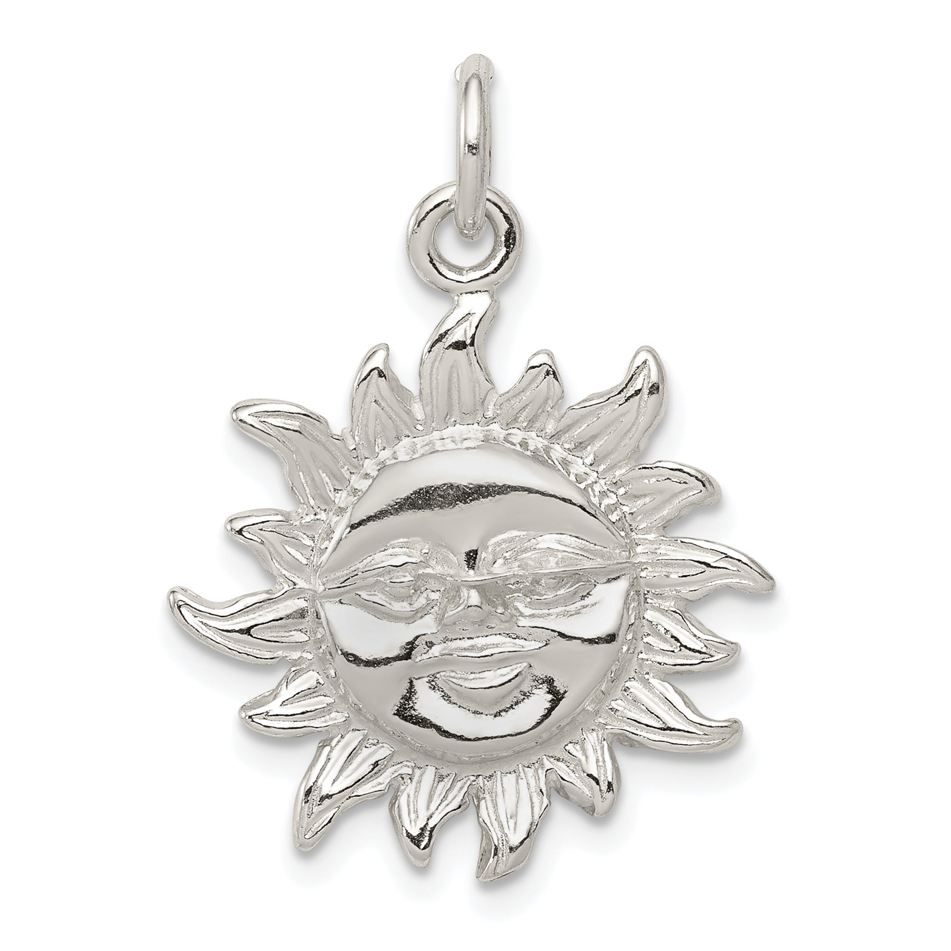 Sterling Silver Polished Sun Pendant Main image