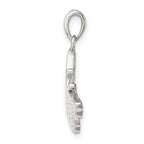 Sterling Silver CZ Butterfly Pendant with Rhodium Plating Elegant Design
