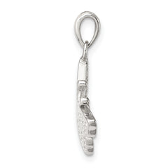 Sterling Silver CZ Butterfly Pendant with Rhodium Plating Elegant Design