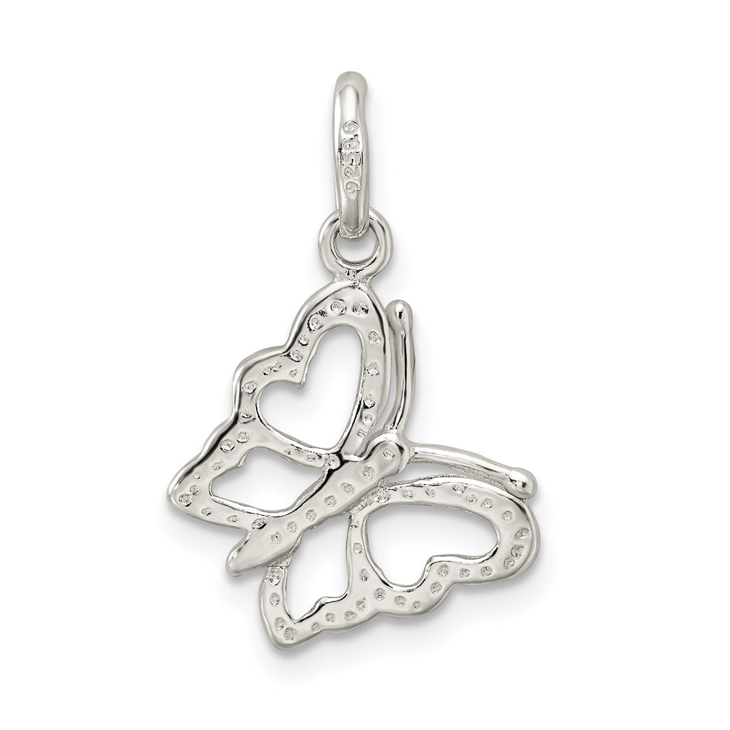 Sterling Silver 925 Butterfly Pendant with Polished Finish Elegant Charm