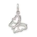 Sterling Silver 925 Butterfly Pendant with Polished Finish Elegant Charm