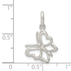 Sterling Silver 925 Butterfly Pendant with Polished Finish Elegant Charm