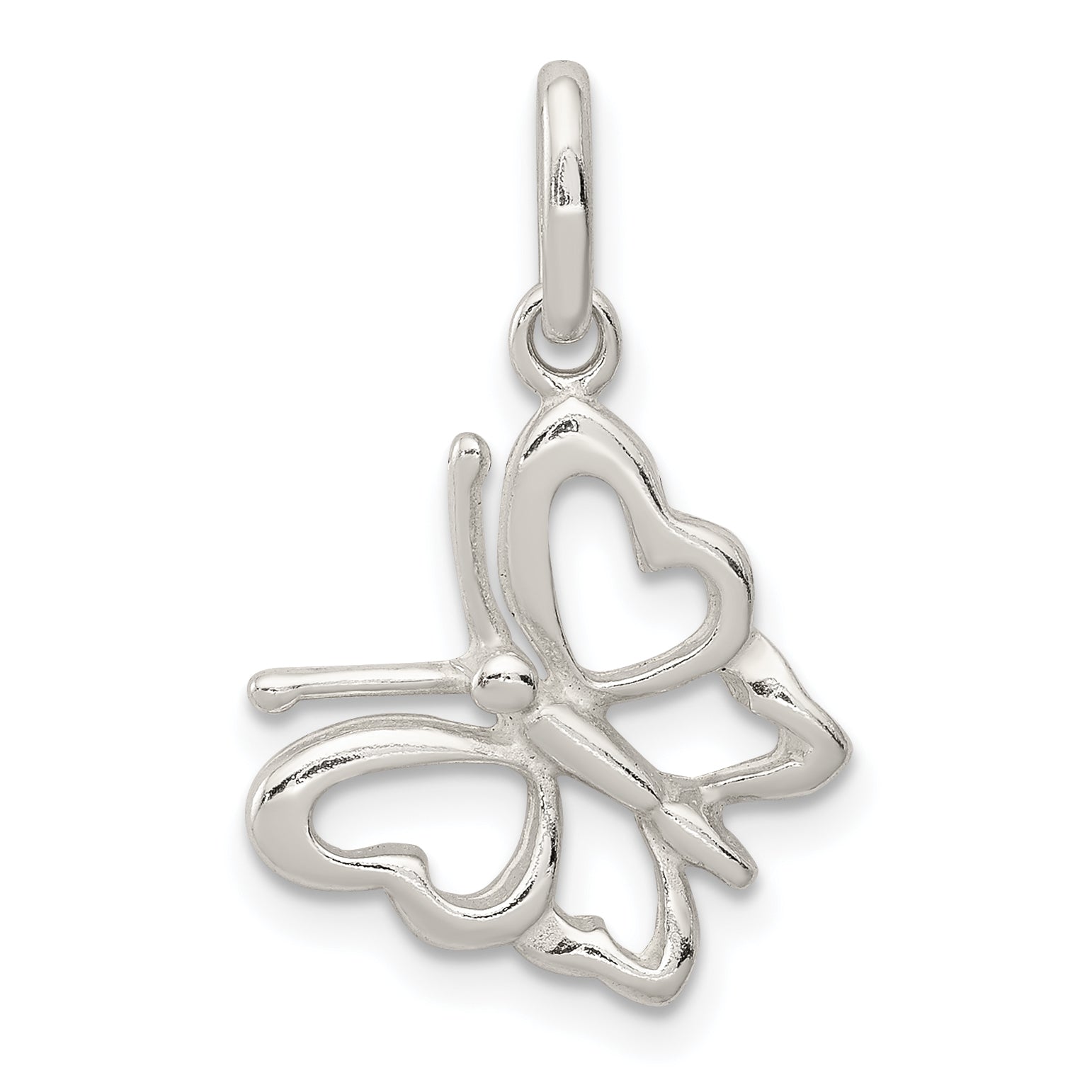 Sterling Silver Polished Butterfly Charm Main image