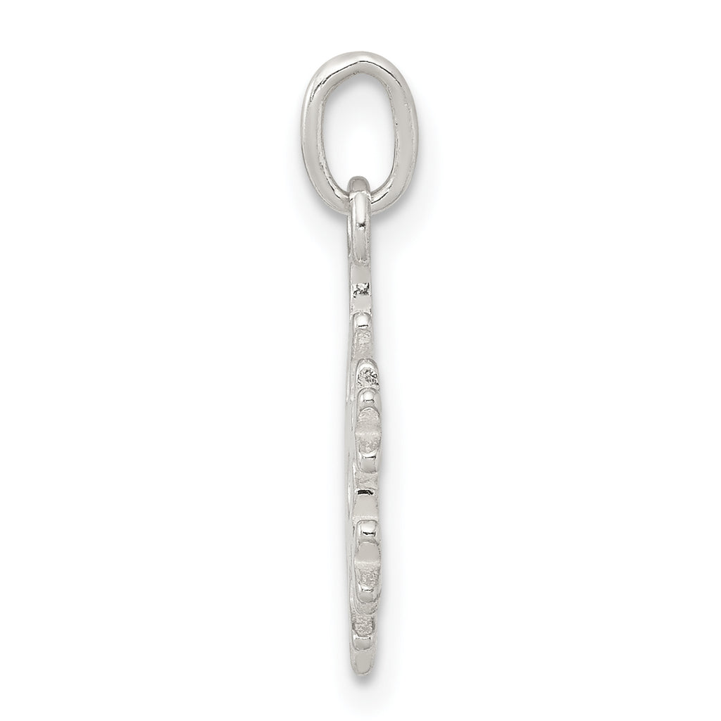 Sterling Silver Polished Snowflake Charm