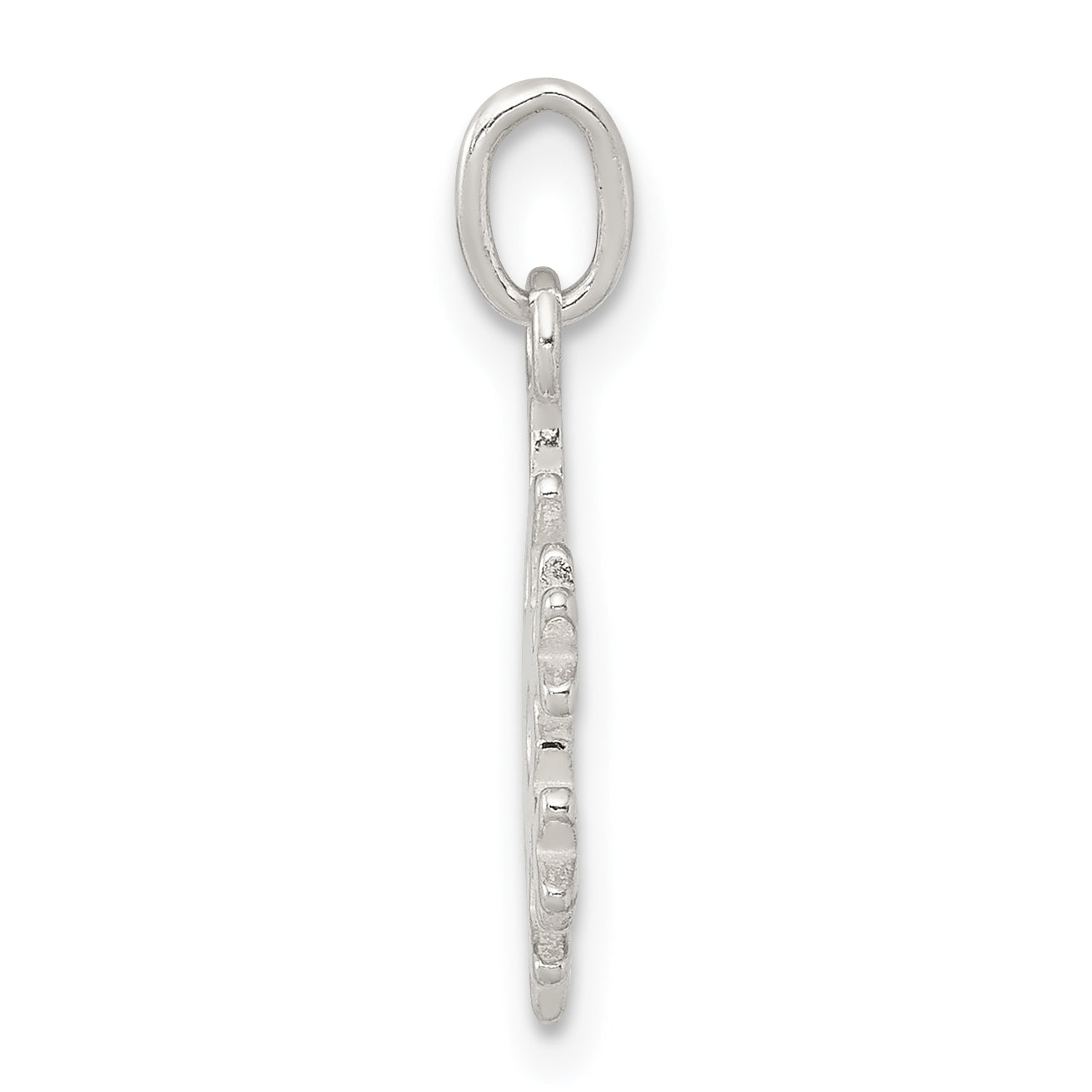 Sterling Silver Polished Snowflake Charm