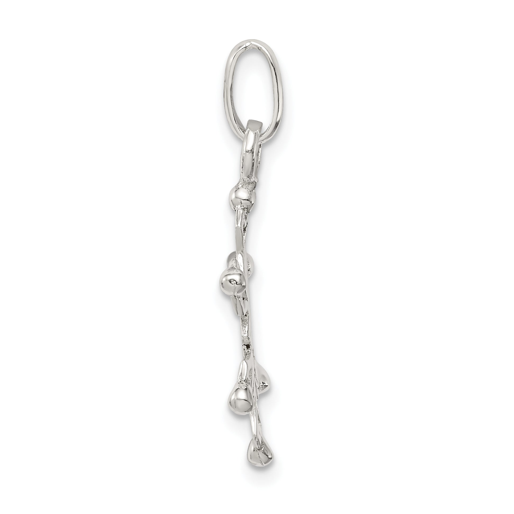 Sterling Silver 925 Snowflake Pendant with Polished Anti-Tarnish Finish Secondary image