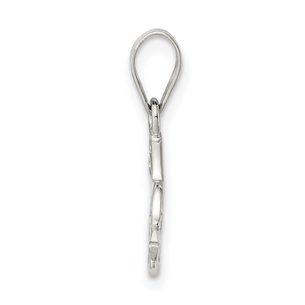 Sophia Jewelers Sterling Silver Polished Bunny Pendant Rhodium-Plated