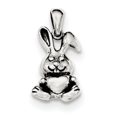 Sterling Silver Polished Rabbit Pendant