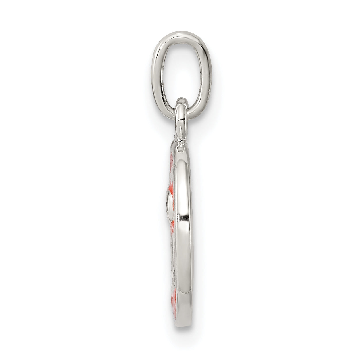 Sophia Jewelers Sterling Silver Enamel Pumpkin Pendant with Anti-Tarnish Finish Secondary image