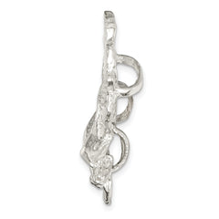 Sterling Silver 925 Men's Eagle Pendant with Anti-Tarnish Finish