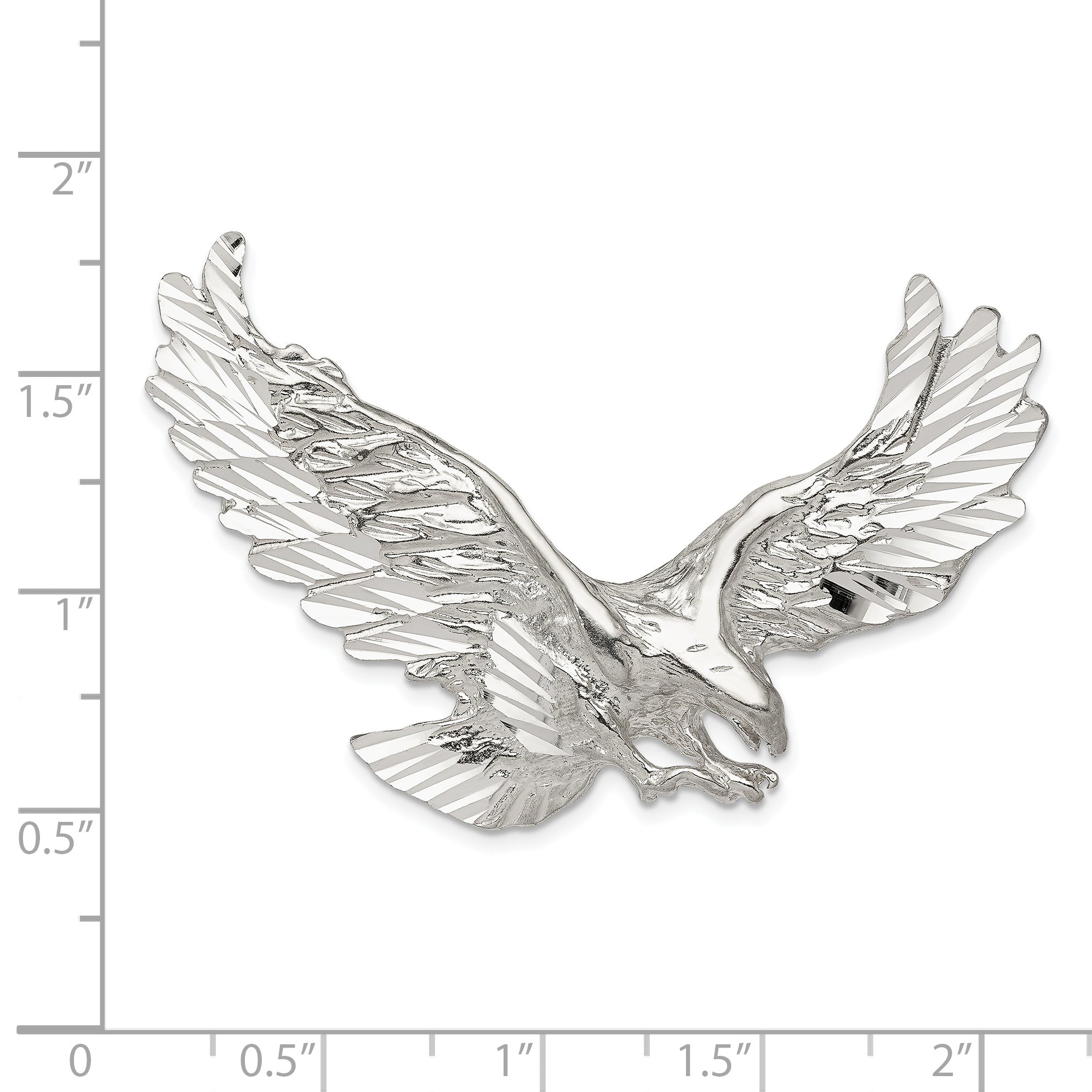 Sterling Silver 925 Men's Eagle Pendant with Anti-Tarnish Finish