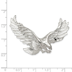 Sterling Silver 925 Men's Eagle Pendant with Anti-Tarnish Finish