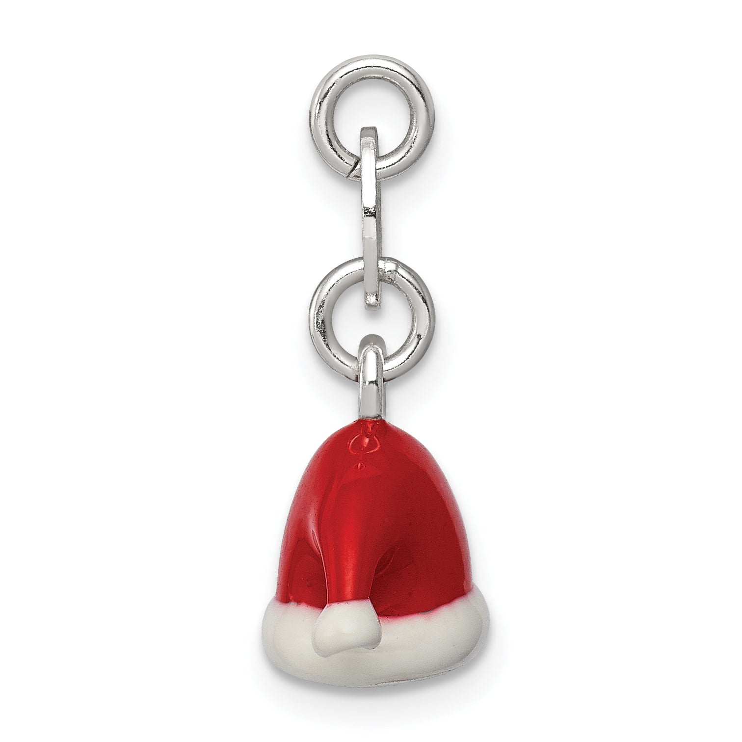Sophia Jewelers Sterling Silver Enamel Santa Hat Charm Polished Solid 925 Secondary image