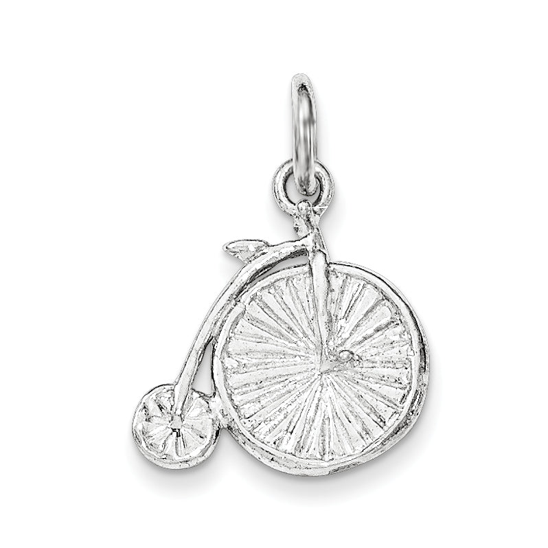 Sterling Silver Polished Old Fashioned Bicycle Pendant