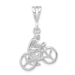Sophia Jewelers Sterling Silver 3D Bicycle Pendant Polished Unisex