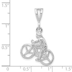 Sophia Jewelers Sterling Silver 3D Bicycle Pendant Polished Unisex