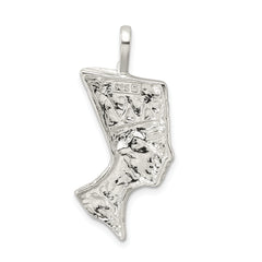 925 Sterling Silver Nefertiti Pendant with Polished Anti-Tarnish Finish
